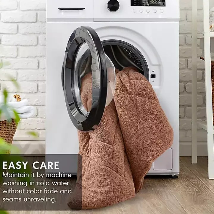 Brown Quilted Teddy 3-pc. Full/Queen Comforter Set