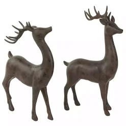 Brown Reindeer Figurines, Set of 2