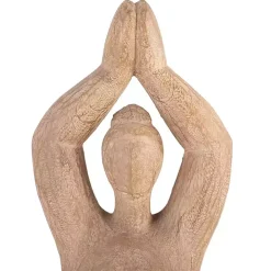 Brown Resin Namaste Female Yoga Figurine