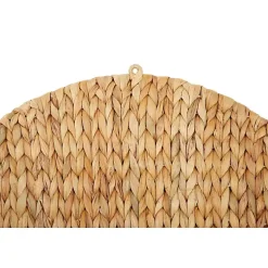 Brown Sea Grass Woven Round Wall Shelf