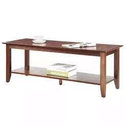 Brown Simple Rectangular Coffee Table