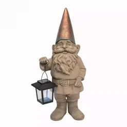 Brown Solar Gnome with Lantern