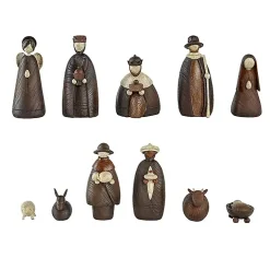 Brown Stone Christmas Nativity 11-pc. Set