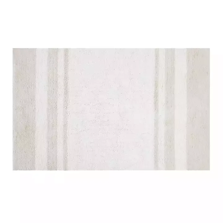 Brown Stripe Reversible Bath Mat, 45 in.