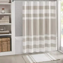 Brown Stripe Reversible Bath Mat, 45 in.