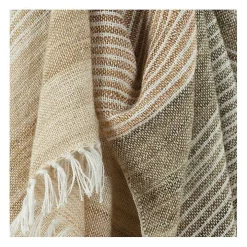 Brown Stripe Woven Throw