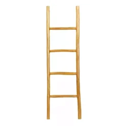 Brown Teak Wood Leaning Ladder