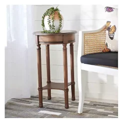Brown Tegan Round Accent Table
