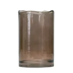 Brown Wavy Glass Vase, 8 in.