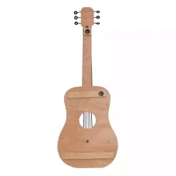 Brown Wood Acoustic Guitar Wall Plaque