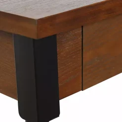 Brown Wood and Black Metal Ruth Console Table