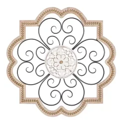 Brown Wood and Metal Farmhouse Wall Plaque