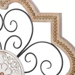 Brown Wood and Metal Farmhouse Wall Plaque