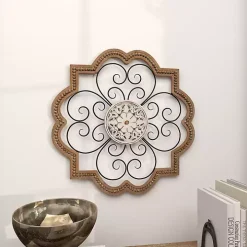 Brown Wood and Metal Farmhouse Wall Plaque