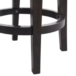 Brown Wood Backless Swivel 2-pc. Counter Stool Set