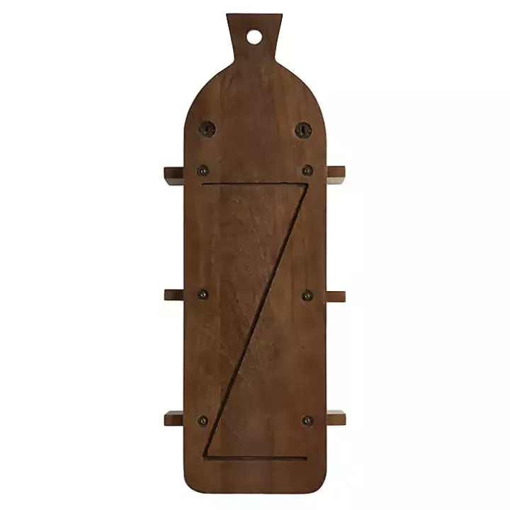 Brown Wood Board Tiered Wall Shelf