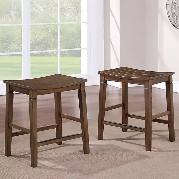 Brown Wood Counter Stool 5-pc. Dining Set