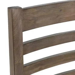 Brown Wood Farmhouse Dining Chairs, Set of 2