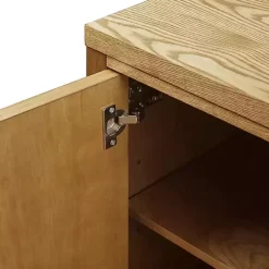 Brown Wood Layered Doors Cabinet