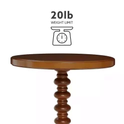 Brown Wood Spindle Side Table