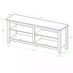 Brown Wood TV Stand, 58 in.