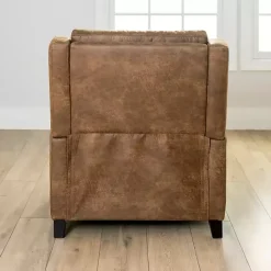 Brown Wyatt Faux Leather Recliner