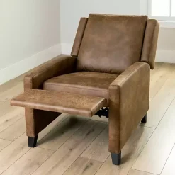 Brown Wyatt Faux Leather Recliner