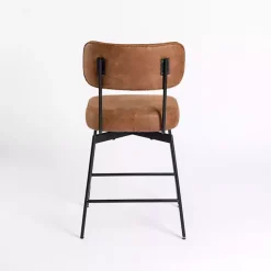 Brown Wyatt Faux Leather Swivel Counter Stool