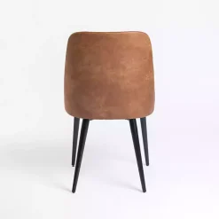 Brown Wyatt Faux Leather Dining Chair