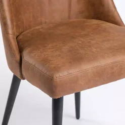 Brown Wyatt Faux Leather Dining Chair