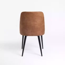 Brown Wyatt Faux Leather Dining Chairs, Set of 2