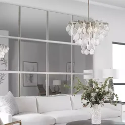 Brushed Silver Metal Square Framed Mirror