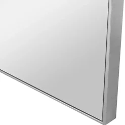 Brushed Silver Metal Square Framed Mirror
