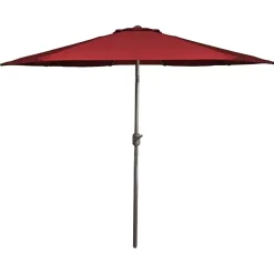 Burgundy Tilt Hand Crank Outdoor Umbrella