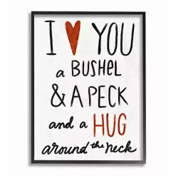 Bushel Peck & Hug Framed Giclee Canvas Art