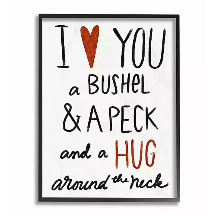 Bushel Peck & Hug Framed Giclee Canvas Art
