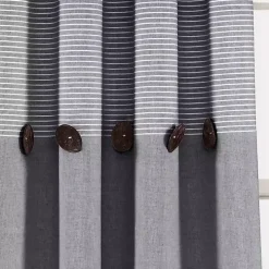 Buttons and Stripes Curtain Panel Set, 84 in.