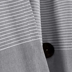 Buttons and Stripes Curtain Panel Set, 84 in.