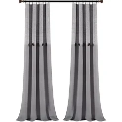 Buttons and Stripes Curtain Panel Set, 84 in.