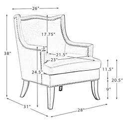 Camel Faux Leather Ophelia Accent Chair
