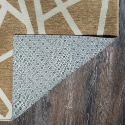 Camel Intersections Washable Area Rug, 5x7