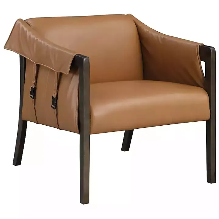Camel Parkfield Faux Leather Accent Chair