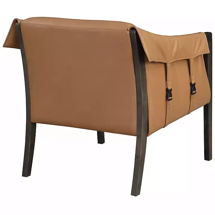 Camel Parkfield Faux Leather Accent Chair