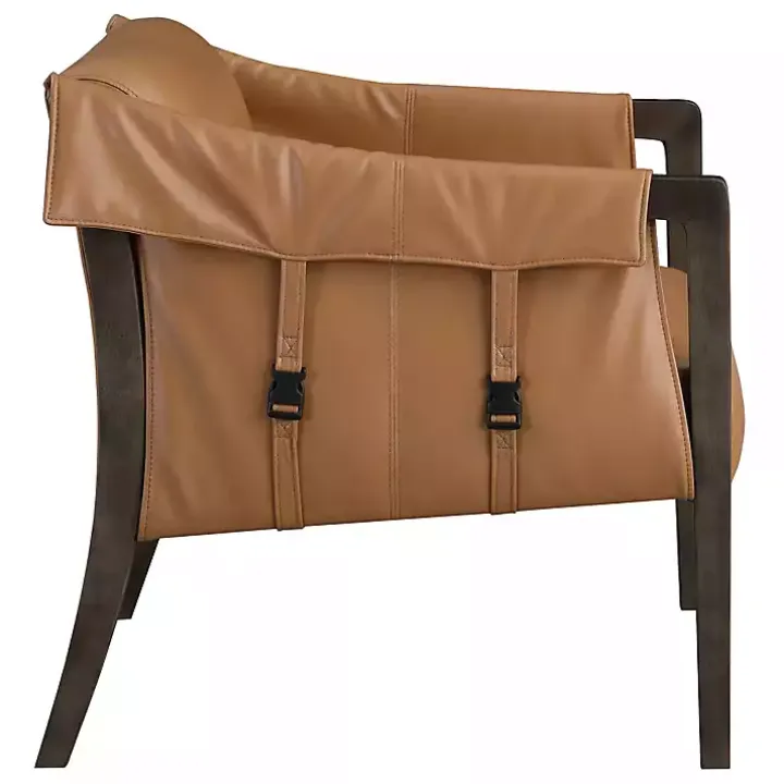 Camel Parkfield Faux Leather Accent Chair