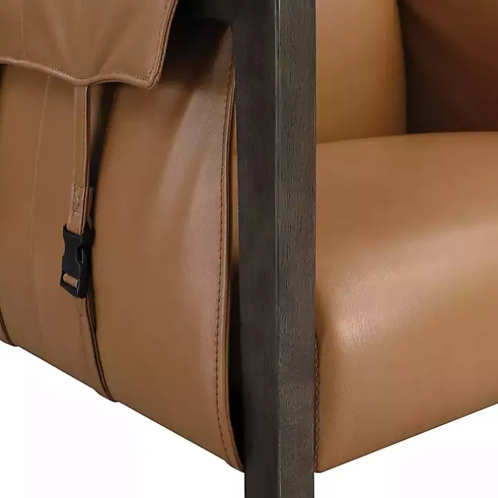 Camel Parkfield Faux Leather Accent Chair