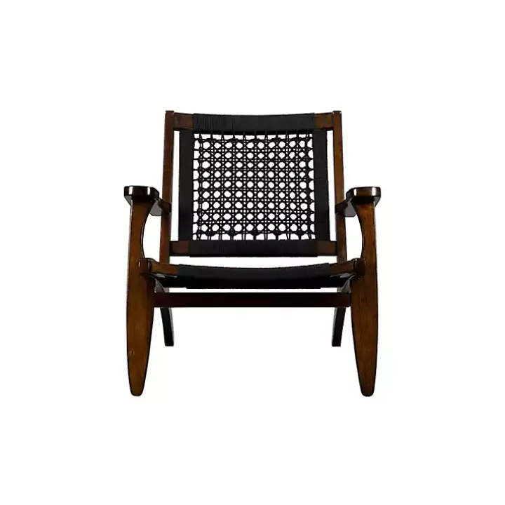 Cappuccino Black Woven Accent Chair