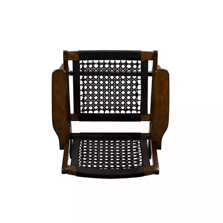 Cappuccino Black Woven Accent Chair