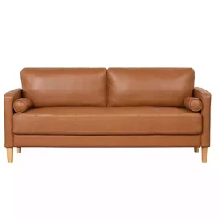 Caramel Faux Leather Chelsea Sofa