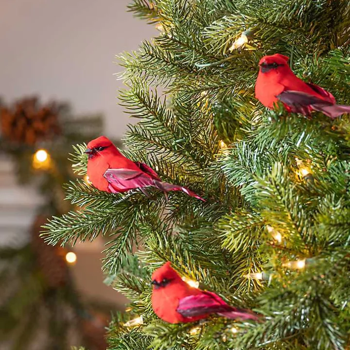 Cardinal Clip-On Christmas Ornaments, Set of 24