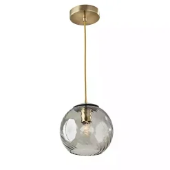 Carmen Smoked Swirled Glass Pendant Light